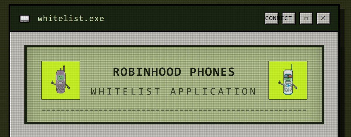 RobinhoodPhones's tweet photo. The future is calling, anon... @RobinhoodApp 

Apply now for your first RH Phone: https://t.co/HJZ2SCKuYL https://t.co/cE0DnbR0qo