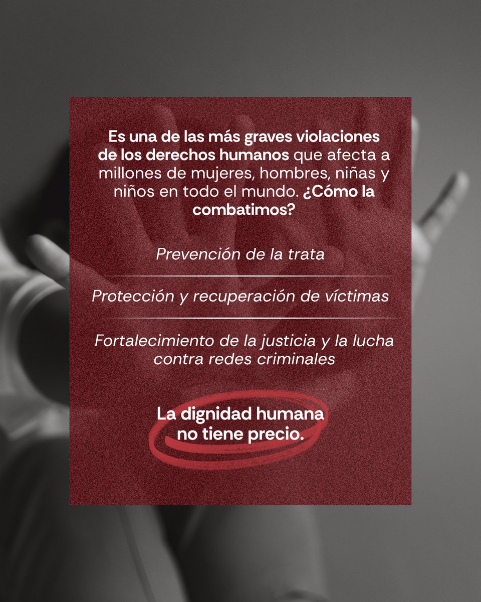 CooperacionESP's tweet photo. En el #DíaMundialContraLaTrataDePersonas, desde la #CooperaciónEspañola reafirmamos → nuestro compromiso con la prevención, la protección de las víctimas, el acceso a la justicia y la erradicación de todas las formas de explotación. https://t.co/R2z02WMbDd