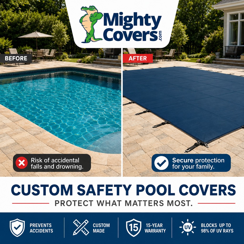 MightyCoverscom's tweet photo. An unguarded pool isn't worth the risk. A custom-fit safety cover transforms your backyard from a constant liability into a secure, protected space for your family. Backed by a 15-year warranty. Protect what matters most. https://t.co/HF1bIG7nkJ… https://t.co/zk8ltLwc6f