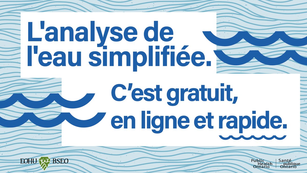 BSEO_tweet's tweet photo. Il est essentiel d’assurer la sécurité des réseaux privés d’eau potable pour protéger la santé publique.

Le Portail en ligne pour les analyses d’eau de Santé publique Ontario vous permet de soumettre des échantillons et d’accéder aux résultats en ligne.

https://t.co/Ckay3SFn4L https://t.co/x30v1ET8kR