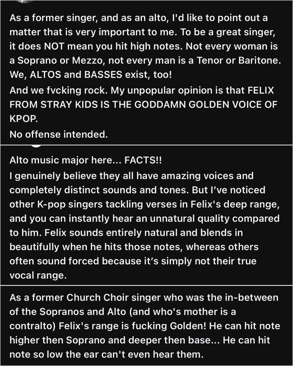 BinkieForFelix's tweet photo. “Felix vocals this Felix vocals that” I genuinely couldn’t care less what antis have to say about his voice when THIS is what ACTUAL professionals have to say about him… https://t.co/FFPnTU0hjP