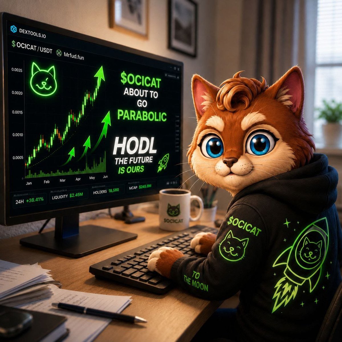 therealhulky's tweet photo. Today's mission was simple:
β Coffee
π± Open X
πΈ Check what the $OCICAT fam has been posting
Mission accomplished.
CA: 0xE53D384Cf33294C1882227ae4f90D64cF2a5dB70
π $OCICAT #MrFUDfun https://t.co/ux4VgA1C0O