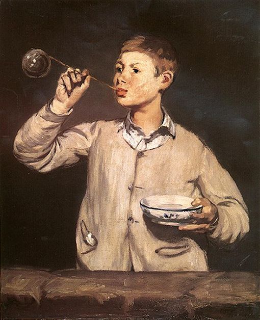 エドゥアール・マネ『シャボン玉を吹く少年』1867年 グルベンキアン美術館