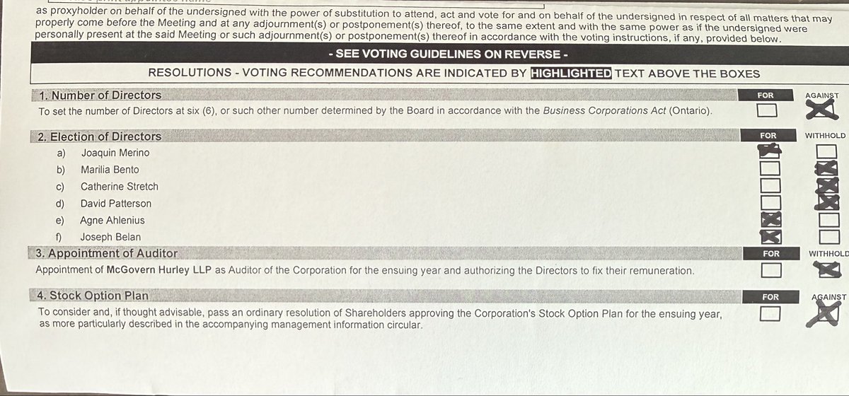 drjimjonesceo's tweet photo. $EMO.V $emotf .@EmeritaRes 

EVERY SHAREHOLDER MUST READ:

FYI it is my understanding that emo board has elected to create a hurdle for shareholders to vote.

I was told today by my broker that proxy forms are NOT being mailed out via my brokerage company as in the past AGM’s,  that I have to contact the TSX Trust directly via phone to have the Control Number emailed to me to vote with.  

I did as instructed and received my Control Number a few hours later and voted.

Below is from back of house comments from my brokerage firm.

“the issuer (emo) has instructed our proxy agent to have the Transfer agent send the Proxy and related material directly to all clients.

Kindly note that the control numbers for this meeting event will be generated by the company's Transfer Agent (TA) (TSX Trust) for the client.

The client will need to mention that they are a "NOBO client" with their respective brokerage and that their control numbers are not being generated by our firm for these accounts. (Basically any brokerage, RBC, TD, Cibc, Fidelity, Interactive Brokers, etc., etc.) 

The company's Transfer Agent contacts:
TSX Trust: Customer service representative by calling 1-800-387-0825 or 1-416-682-386

Call TSX Trust tell them you need the control number to vote, give your name, name of Company, , date of AGM, what brokerage firm holds your shares, number of shares, email, address on account.  They will then email you the Control Number to vote your shares.

I called this number that is printed on the proxy form 

416-595-9593
MAIL or HAND DELIVERY TSX Trust Company
301 - 100 Adelaide Street West
Toronto, Ontario, M5H 4H1

It can take up to 5 days to process request. Votes must be in by Aug 21st

Or

Submit request here : https://t.co/YIiprbTbIn

Then vote here: https://t.co/sE4MbJzq3w

——————

If anyone holds shares with a broker/wealth manager who in the past voted for you, you can demand that you receive the proxy control number and vote yourself.   

This is important if you think your broker is not aligned with you and is feeding you excuses and tries to blame shareholders and others vs the defendants who are charged with serious crimes by the OSC, whose narratives have been proven false and are directly responsible for the destruction of shareholders value in Emo.   Then consider moving your account. 

Vote!