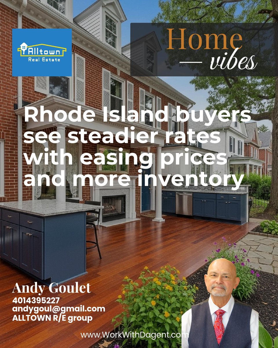 D_AGENT1's tweet photo. Even with rates holding firm, buyers in Rhode Island are seeing a friendlier market as prices and inventory start to ease. What’s your take, stick to waiting, or shop for value now? 🏡💡 https://t.co/2oWG35sBfz