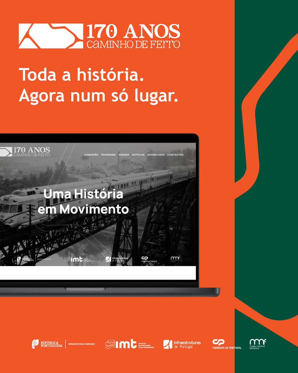 iestruturas_pt's tweet photo. 170 Anos depois, uma história em movimento continua a ganhar novos capítulos. Agora pode explorá-los num só lugar. Saiba mais em https://t.co/O6q9SN3ORe
#MIH #MinistériodasInfraestruturaseHabitação #cpcomboiosdeportugal #infraestruturasdeportugal #museunacionalferroviário #imt https://t.co/SYf20U1ior