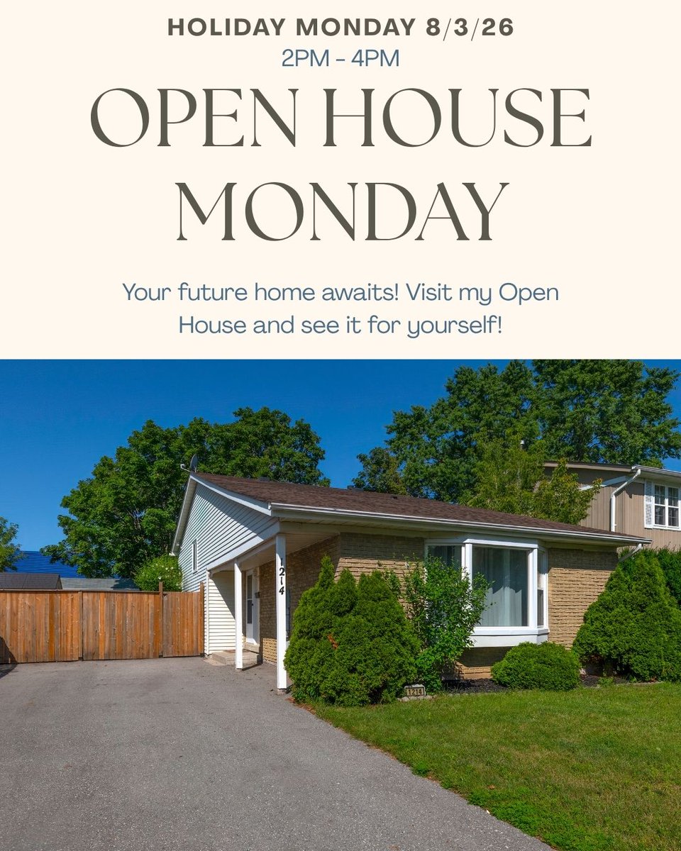 sellwithsavage's tweet photo. 🏡 HOLIDAY MONDAY OPEN HOUSE! 🎉

📍 1214 Trowbridge Drive, Oshawa
💲 $749,900
🗓️ Holiday Monday, August 3
⏰ 2:00 PM – 4:00 PM https://t.co/914wlJ9uCT