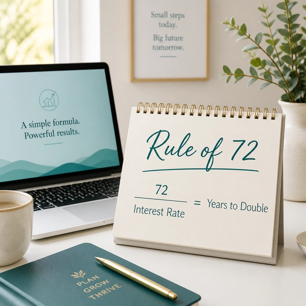 dollarStrat11's tweet photo. Want to know how fast your money will double? ➗ Use the Rule of 72. Divide 72 by your interest rate. (72 / 7% = approx 10 years). Math made simple! #WealthBuilding #RuleOf72 #MoneyTips https://t.co/kFD9q99HDf