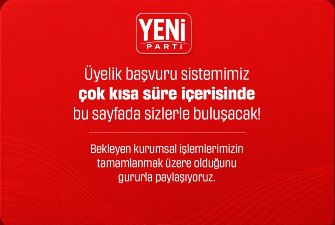 izmirdesanat's tweet photo. Resmi X hesabı @yenipartiyiz 
Web sitesi https://t.co/G6pqlvm6DT
Resmi hesabı takip ederseniz diğer mecralardaki hesapların duyurusu da var...
Bu arada üyelik sayfasında "çok kısa süre içerisinde" diyor😍 https://t.co/OS9fTPE8rI