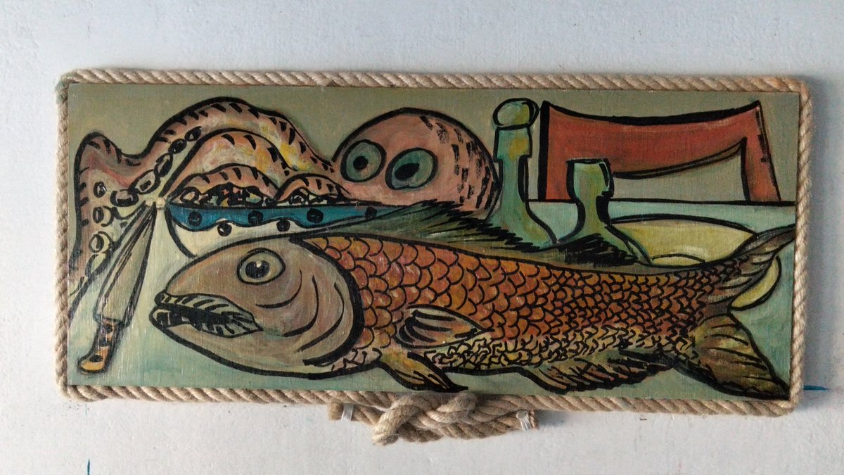 W20681's tweet photo. #folkart #art #fish #stillife @OutsiderArtFair @FolkArtMuseum  art For Sale. Contact me DM #italy https://t.co/yshzZPvnDv