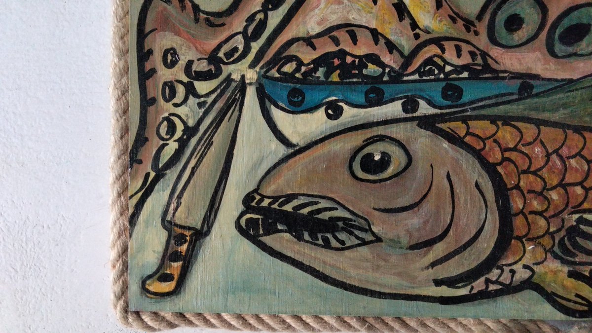 W20681's tweet photo. #folkart #art #fish #stillife @OutsiderArtFair @FolkArtMuseum  art For Sale. Contact me DM #italy https://t.co/yshzZPvnDv