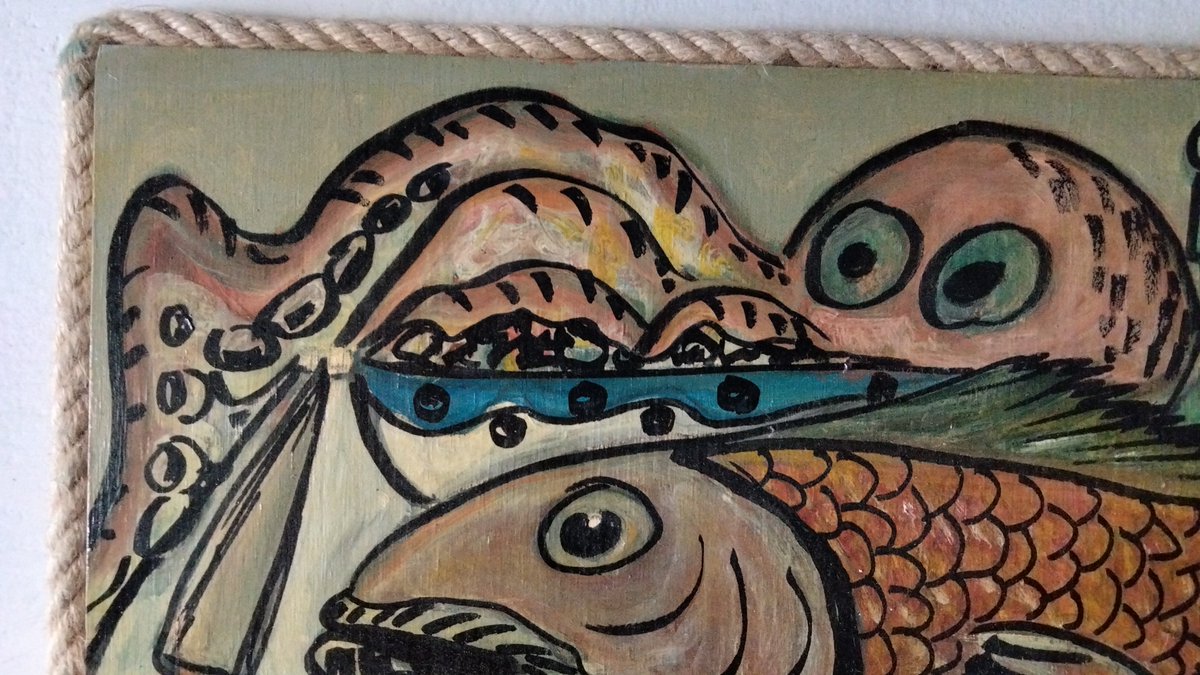 W20681's tweet photo. #folkart #art #fish #stillife @OutsiderArtFair @FolkArtMuseum  art For Sale. Contact me DM #italy https://t.co/yshzZPvnDv
