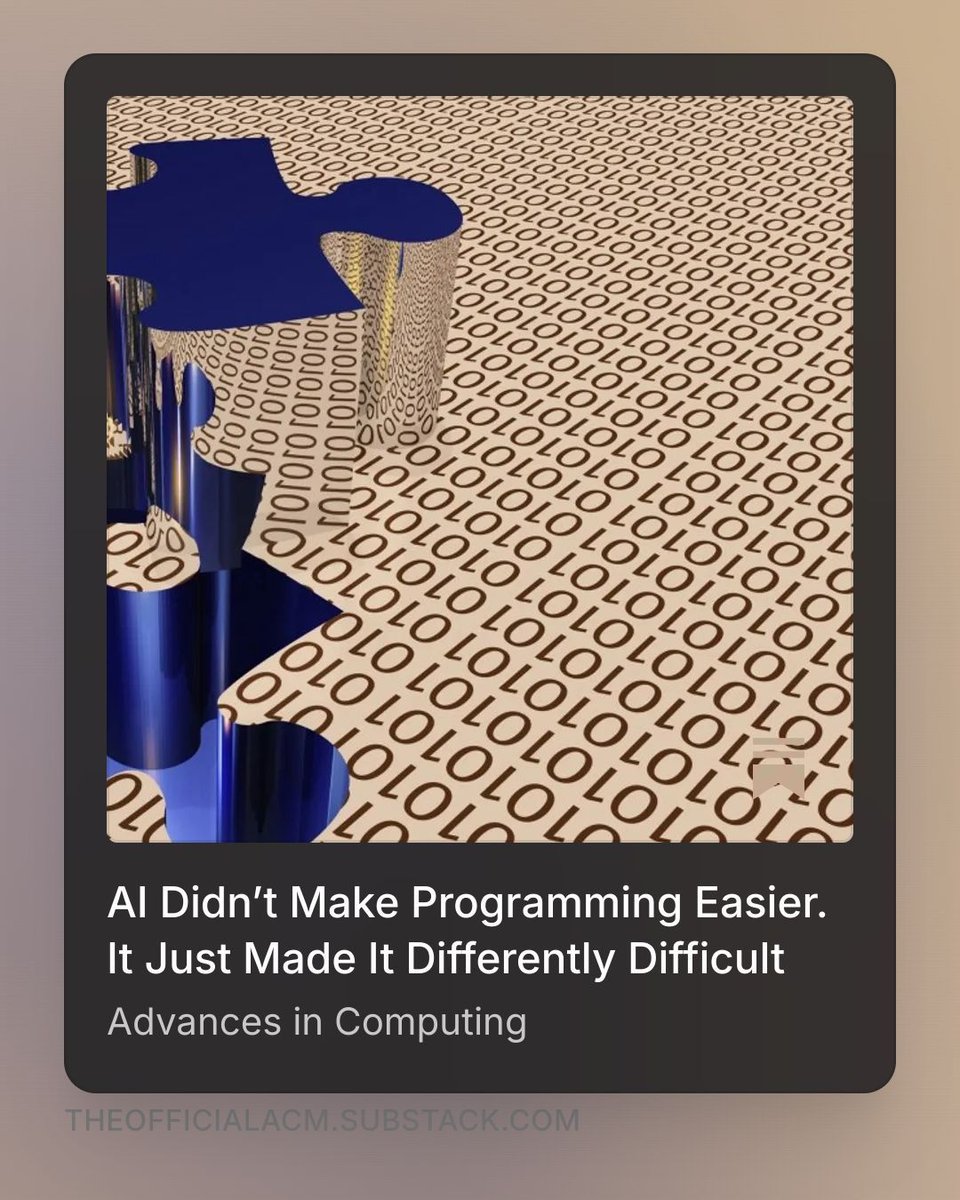 TheOfficialACM's tweet photo. What's in our latest popular newsletter #AdvancesInComputing:
- AI's impact on programming
- Evaluating physical safety for LLMs
- Do we still need a mouse?
and more. 

Share and subscribe: https://t.co/Xvf4iNqmjB https://t.co/Jddqg2uOju