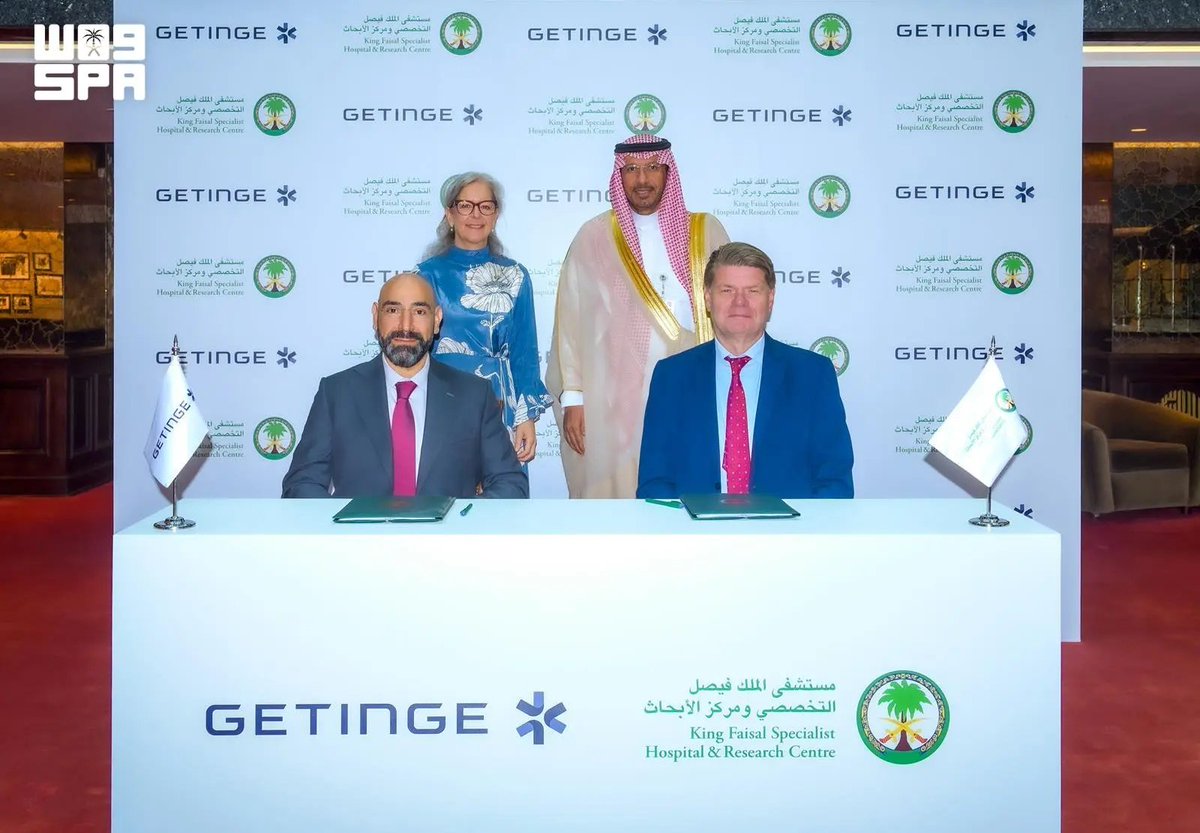 Spa_Eng's tweet photo. KFSH and Getinge Sign Agreement to Launch Specialized Cardiopulmonary Support Training Program
https://t.co/RiBgd04pqJ
#SPAGOV https://t.co/skdcOU130k