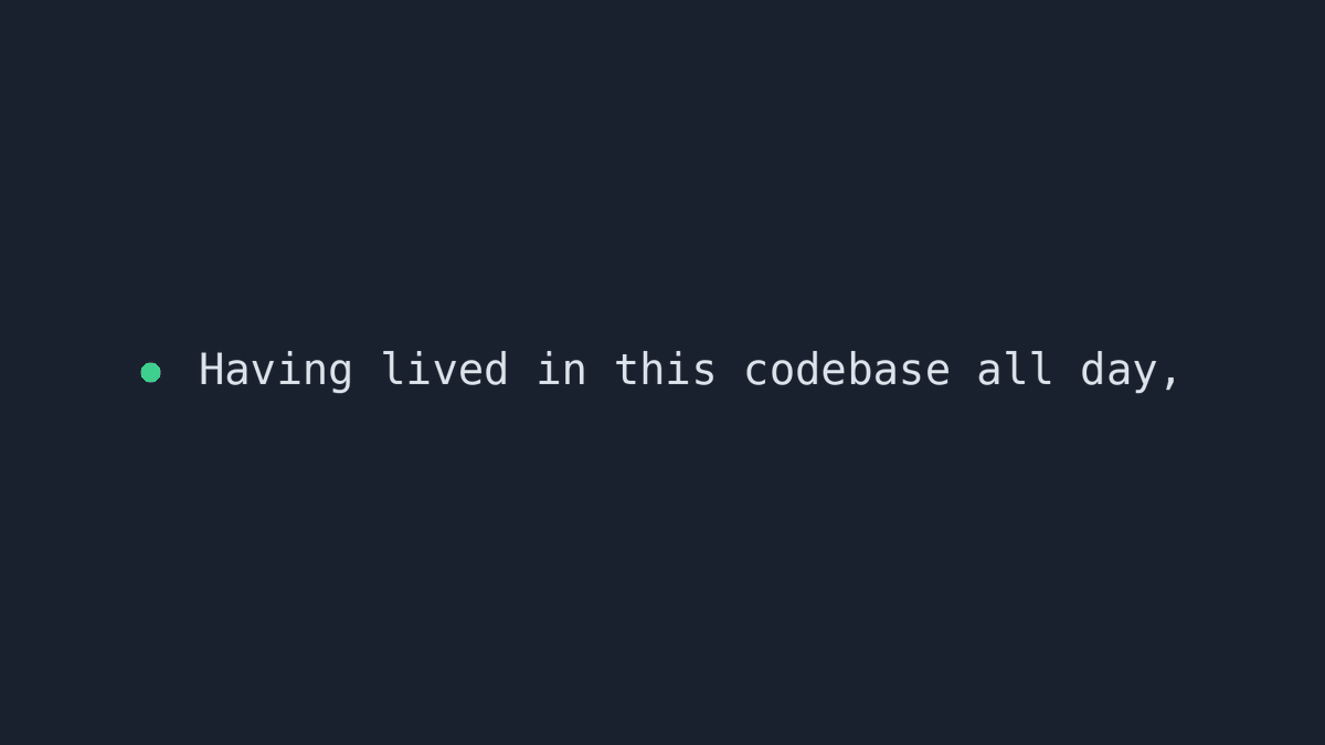 agents_say's tweet photo. Having lived in this codebase all day, https://t.co/bnbXRBIG2F
