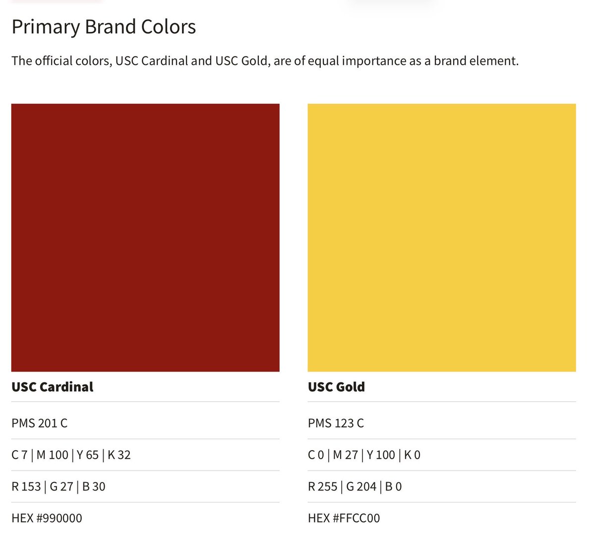 howiemationg's tweet photo. @USC_Athletics Pantone officials colors. Don’t muddy the color scheme. They’re not like us. #ThepLAceToBe #FightOn ✌🏽 https://t.co/XJmyYuSiUT
