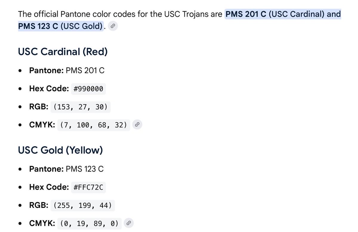 howiemationg's tweet photo. @USC_Athletics Pantone officials colors. Don’t muddy the color scheme. They’re not like us. #ThepLAceToBe #FightOn ✌🏽 https://t.co/XJmyYuSiUT