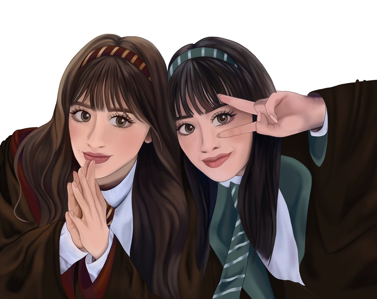MariaisPuci's tweet photo. 10 points to Gryffindor🦁! Slytherin🐍 too huh?!
#artist #art #digitalart #drawing #bestfriends #hogwarts #gryffindor #slytherin https://t.co/koDedHIxx6