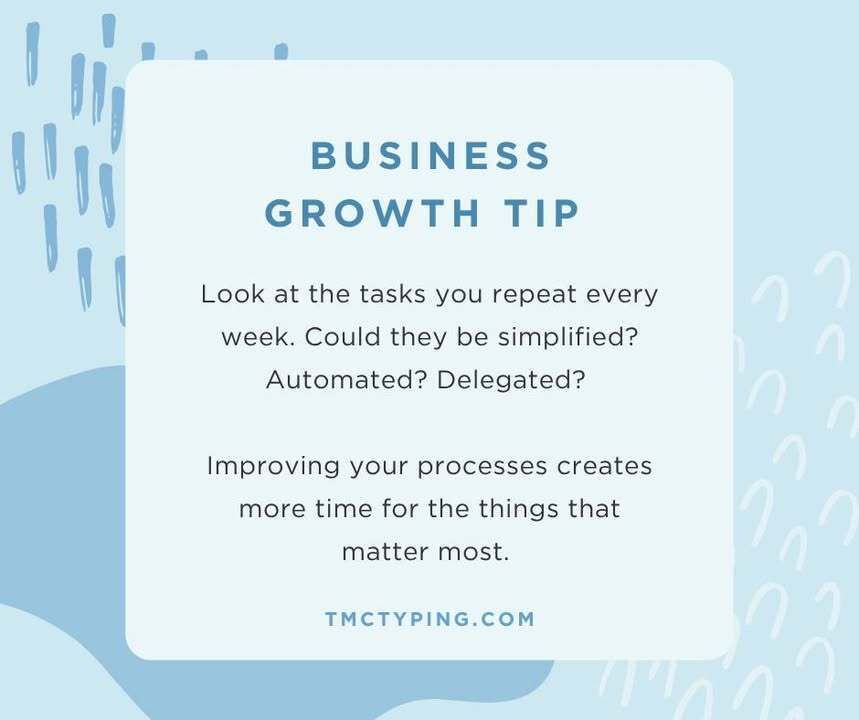 tmctyping's tweet photo. 💡 Business Growth Tip:  Look at the tasks you repeat every week. Could they be simplified? Automated? Delegated?  Improving your processes creates more time for the things that matter most. 🚀

#BusinessAutomation #ProductivityTips #WorkSmarter #EntrepreneurTips #tmctyping https://t.co/NwWMSD7pzm