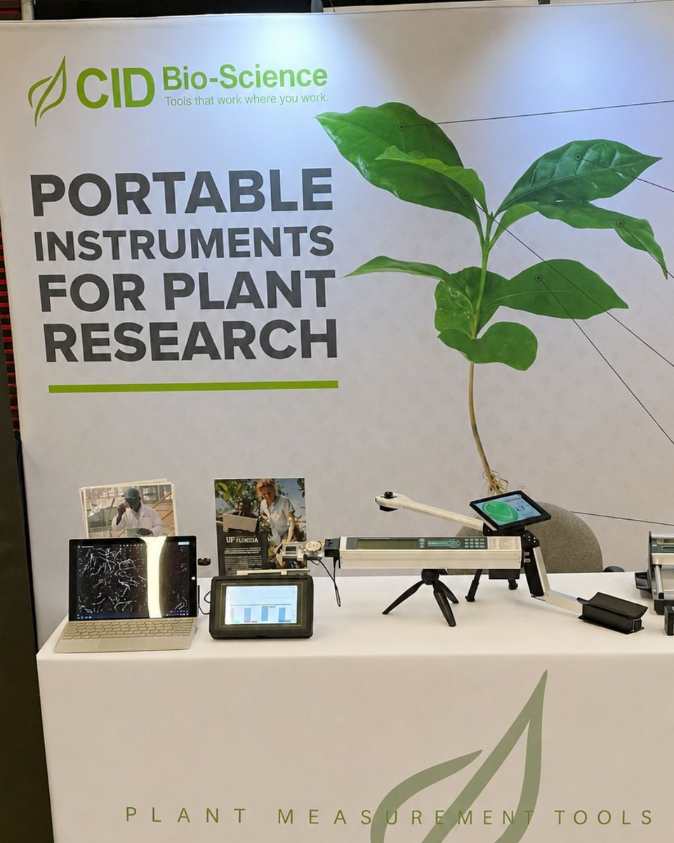CIDBioScience's tweet photo. Thanks for a great show! It was great seeing all of you at #ASPB2026!

#PlantInstruments #ResearchTools #AgResearchTech #CropMonitoring #FieldToLab #PortableScience #DataDrivenAg #PlantMeasurement https://t.co/RTWzuT7H5P