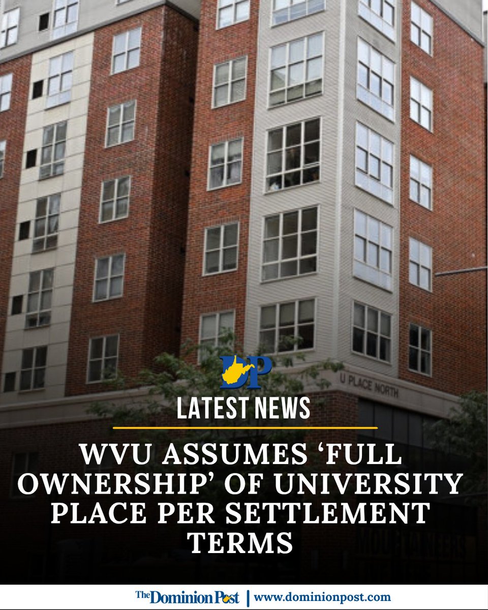 DominionPostWV's tweet photo. WVU assumes ‘full ownership’ of University Place per settlement terms

By Ben Conley 🖋️

🔗READ MORE: https://t.co/ArCsRmkSew https://t.co/JGdeCh1mng