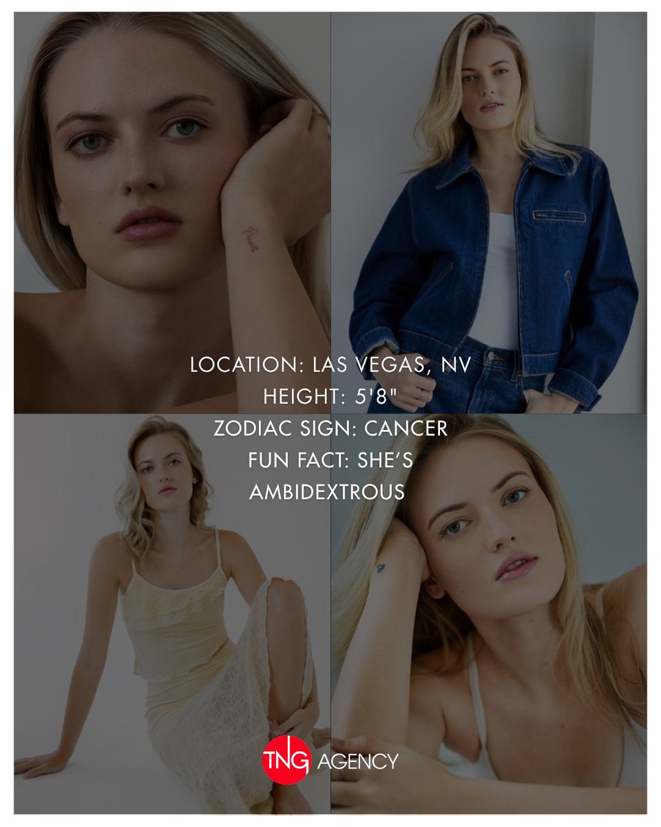 tngmodels's tweet photo. NOW REPRESENTING // ALYSSA SMART

Meet Alyssa - an ambedextrous model based in Las Vegas. 

Welcome to The New Generation!

#tngagency #tngmodels #modelingagency #lasvegas #nowrepresenting https://t.co/HF31OCnsA4