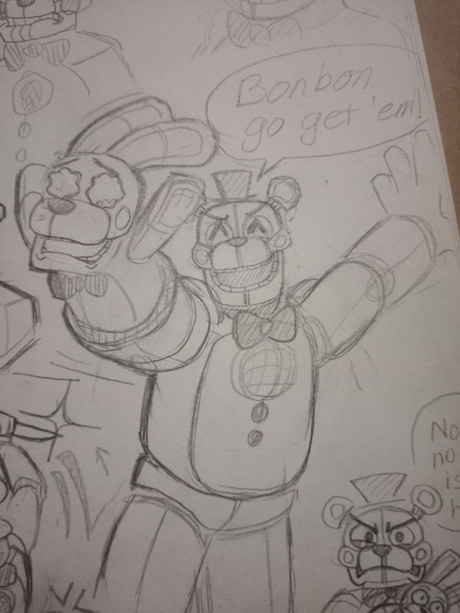 OnGZaO_228's tweet photo. BON BON GO GET 'EM XDD #fnaf #fnafanart #fnafsl #funtimefreddy #bonbon #drawing #sketch https://t.co/Pb825VvAHz