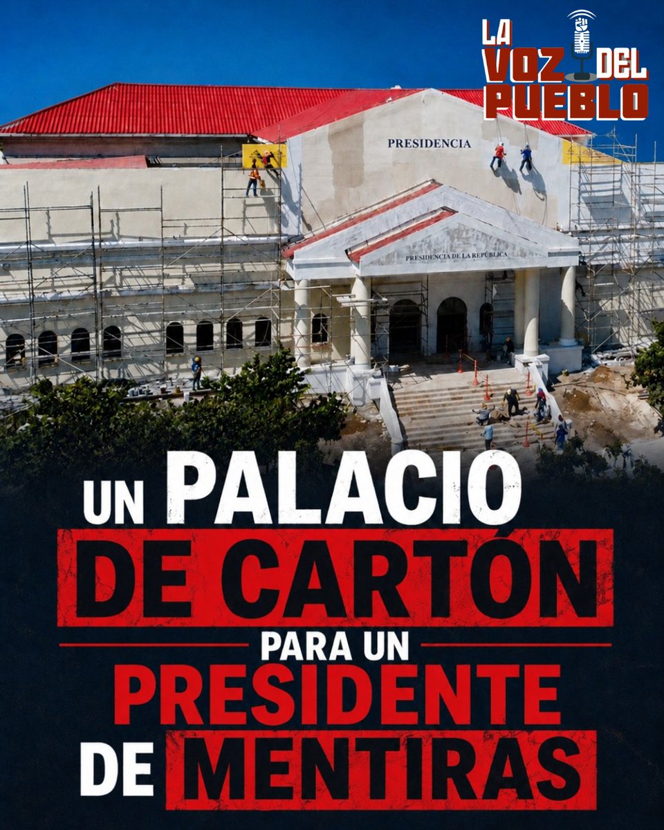 lavozdepueblo1's tweet photo. 🚨 "UN PALACIO DE CARTÓN PARA UN PRESIDENTE DE MENTIRAS": DURA CRÍTICA A ABELARDO DE LA ESPRIELLA

Sectores críticos y de oposición han calificado como un show de fachadas y un derroche injustificado las apresuradas obras de ingeniería y adecuación impulsadas por el equipo de Abelardo de la Espriella. Bajo la consigna de montar "sedes alternas" y adaptar espacios a toda marcha antes del 7 de agosto, diversos voceros señalan que se está construyendo un andamiaje puramente cosmético para maquillar la falta de propuestas de fondo del nuevo mandatario. Las imágenes de estructuras provisionales, andamios y montajes efímeros en los edificios presidenciales han desatado indignación ciudadana en redes sociales.

Las críticas apuntan a que, mientras el país atraviesa complejas urgencias económicas y sociales, la prioridad del equipo del presidente electo ha sido montar un despliegue de escenografía e infraestructura improvisada que muchos tildan de "palacio de cartón". Para los detractores, esta costosa puesta en escena refleja el estilo de un gobierno enfocado en la apariencia y la propaganda publicitaria más que en atender con rigor técnico y compromiso real la crisis estructural de la nación.