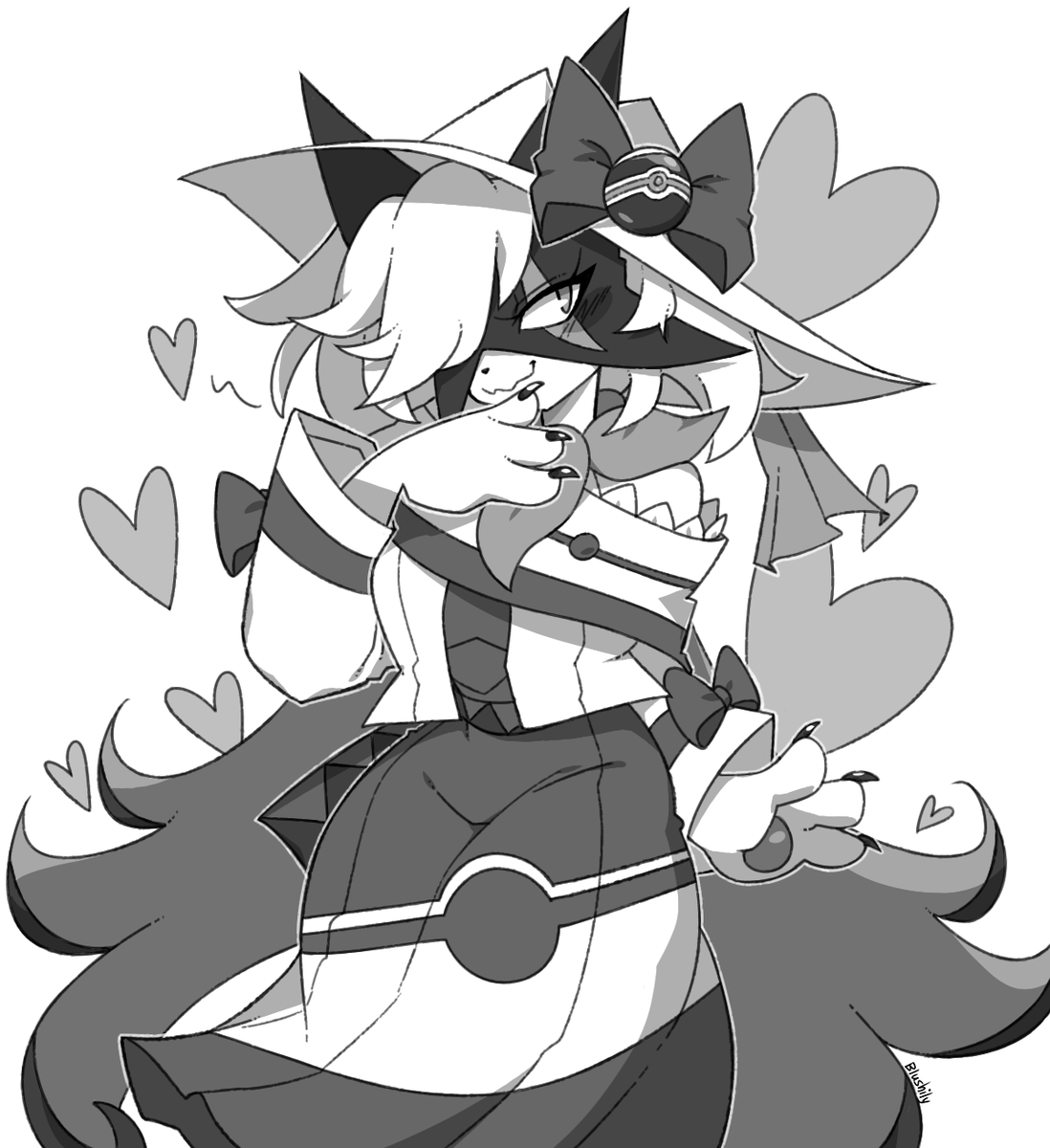 Blushily's tweet photo. Elegance is Meowscarada (For Lunascarada) #pokemon https://t.co/aaSpd58oyZ