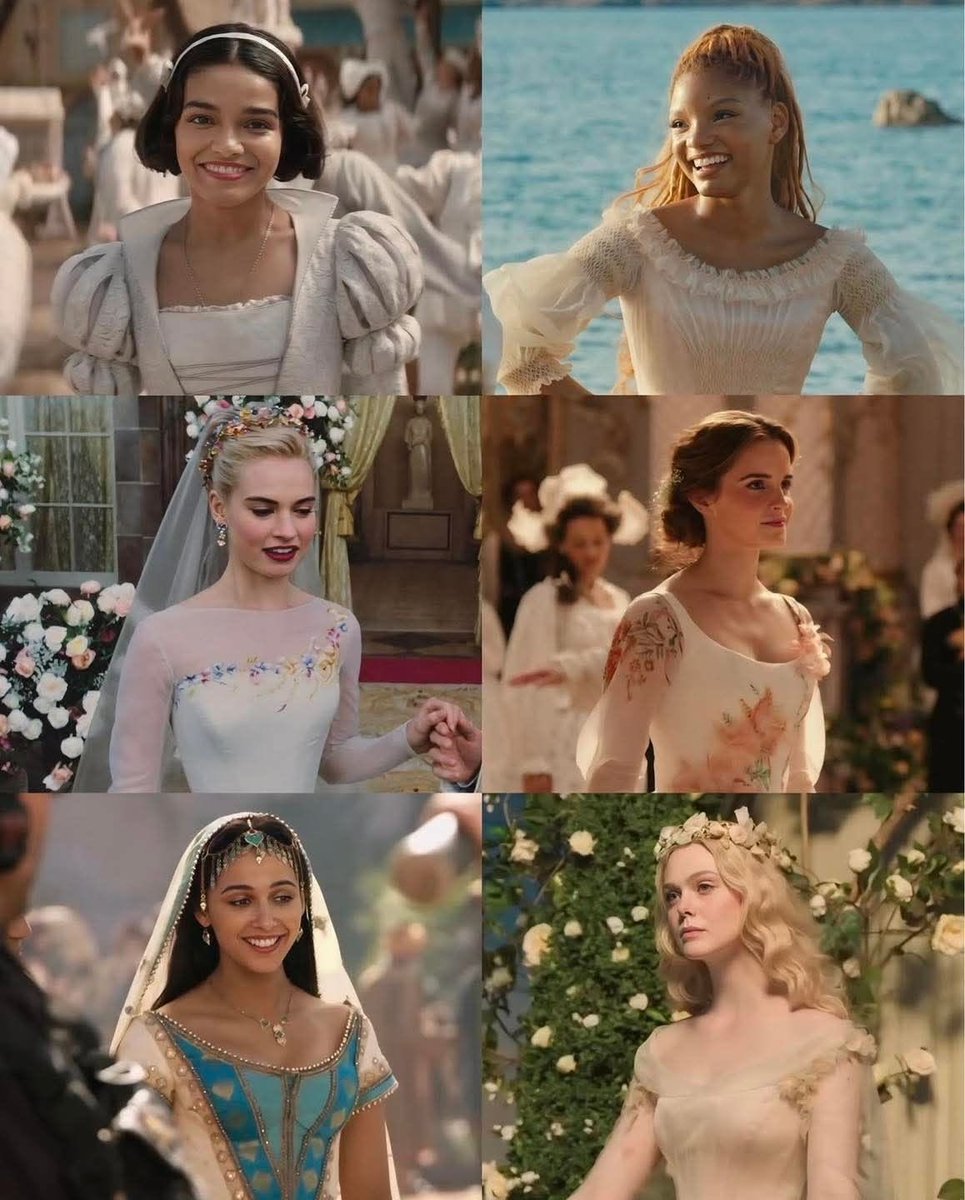 rareandradiant_'s tweet photo. You can clearly see the effort the disney costume designers had with the other actresses compared Rachel and Halle https://t.co/DNNqmvCyUv