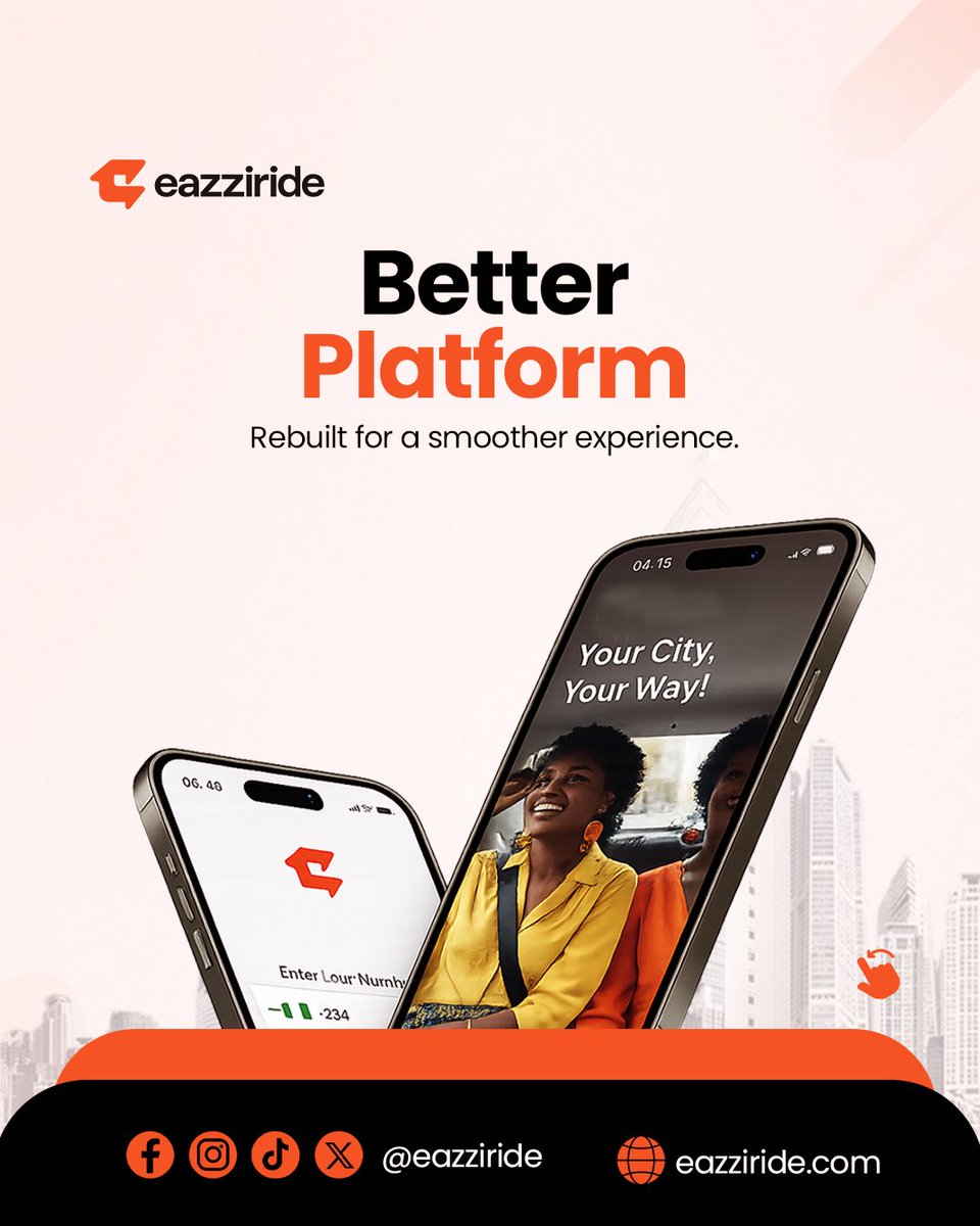 EazziRide's tweet photo. A better platform starts with a better experience.
Weโre rebuilding Eazziride to make every ride smooth, simple, and safe.
Something better is coming to Delta State. ๐
Join the waitlist today at ๐
๐ https://t.co/81VcPos8fq
#Eazziride #ComingSoon #Weareback https://t.co/wL3rpI59C1