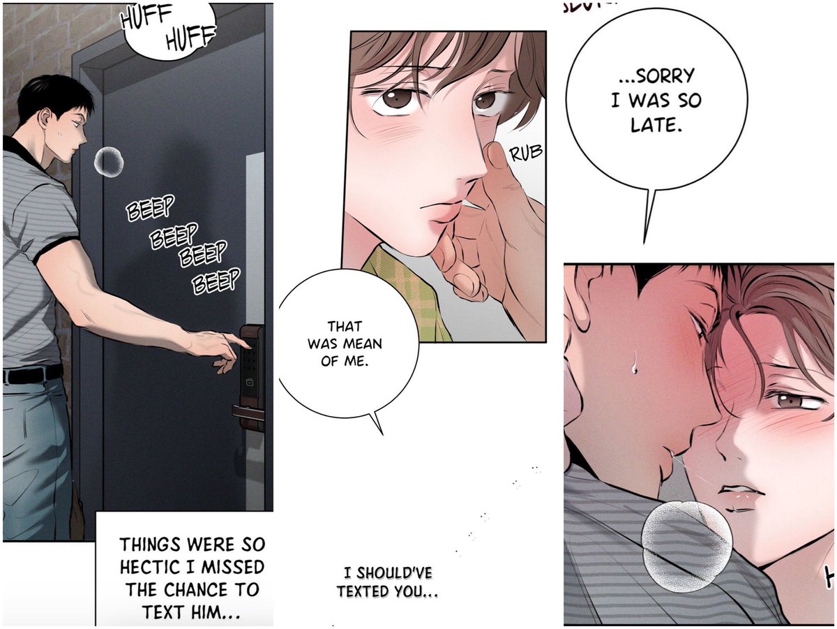 XiaoMao157's tweet photo. #너무가까운이웃 #NicetoSeeYou

Due to personal reasons, I couldn’t post my analysis on time. 😭

Once again, today’s chapter reminded me why I love Jaeyi and Ideum’s dynamic so much: they communicate.

The first thing we see is Jaeyi rushing over to see Ideum. He even thinks to himself that everything got so hectic he didn’t even have the chance to text him. You can tell he hurried there because he wanted to see Ideum as soon as possible.

Then Ideum does something I really appreciate. Instead of keeping everything bottled up, he tells Jaeyi how he felt. He doesn’t stay silent or pretend everything is okay.

And Jaeyi’s reaction is what I loved the most. He doesn’t get defensive, make excuses, or dismiss Ideum’s feelings. Instead, he acknowledges the mistake he made and recognizes how his actions made Ideum feel.

I feel like this is such a rare dynamic in manhwas nowadays. Usually one character bottles everything up, or the other simply does whatever they want without taking responsibility. Even when they know they were wrong, they rarely acknowledge it.

Jaeyi is different.

He listens, reflects on his actions, admits that he made a mistake, and doesn’t ignore Ideum’s feelings. At the same time, he gives Ideum the space to express himself without making him feel guilty for doing so.

And I absolutely love that. They’re building their relationship through communication, respect, and trust, and to me, that’s one of the most beautiful things about this story.