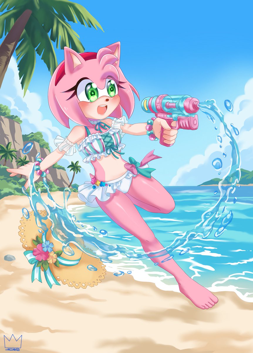 NatsukiCrown96's tweet photo. It's summer time!! ❤️
#amyrose #SonicTheHedgehog https://t.co/BqXNsn89P6