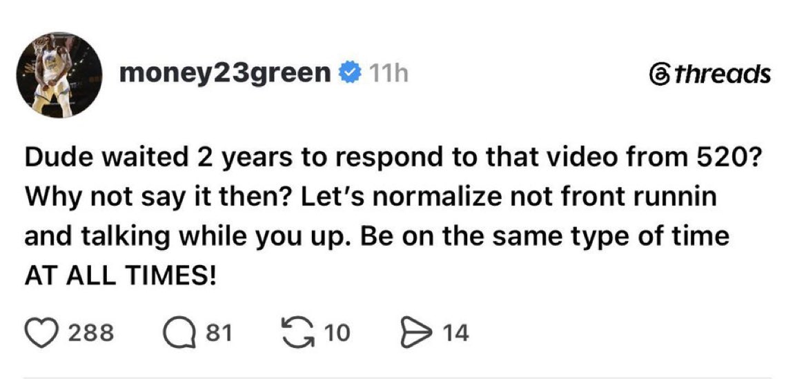 Sleeper_Hoops's tweet photo. DRAYMOND GREEN JUST CALLED OUT JOSH HART ON IG THREADS 😳🍿 https://t.co/ikHAxXpHWA