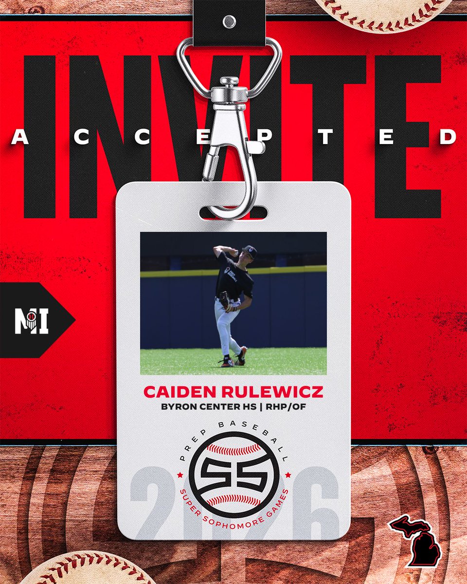 PrepBaseballMI's tweet photo. 𝐈𝐧𝐯𝐢𝐭𝐞 𝐀𝐜𝐜𝐞𝐩𝐭𝐞𝐝 ✅

2029 RHP/OF Caiden Rulewicz (Byron Center) will represent #TeamMichigan at #MWSSG26

@CaidenRule | @TheBCBoys_ https://t.co/LBKfeT7d6F