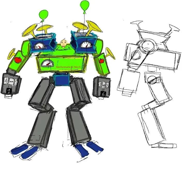 beepbee54659903's tweet photo. some behind the scenes
[credit to @TheSellerEndo01, for drawing the baldi mech] https://t.co/Q1ebLvQOQA