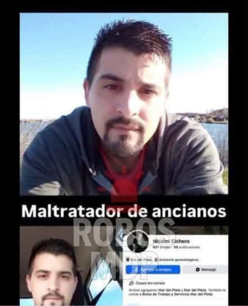 VERGSK77's tweet photo. @mauroszeta MALTRATADOR DE ANCIANOS 
MAR DEL PLATA
DIFUNDAN POR FAVOR ‼
QUE EL MUNDO TE QUEDE CHICO, QUE TODOS SEPAN LO SORETE QUE SOS!!!
CICHERO GASTON NICOLAS
CUIT: 20349552028
DNI: 34955202
 Nacimiento: 1989-05-25 (37 años)
Domicilio: NECOCHEA 8045
MAR_DEL_PLATA https://t.co/bO4EYjZhje
