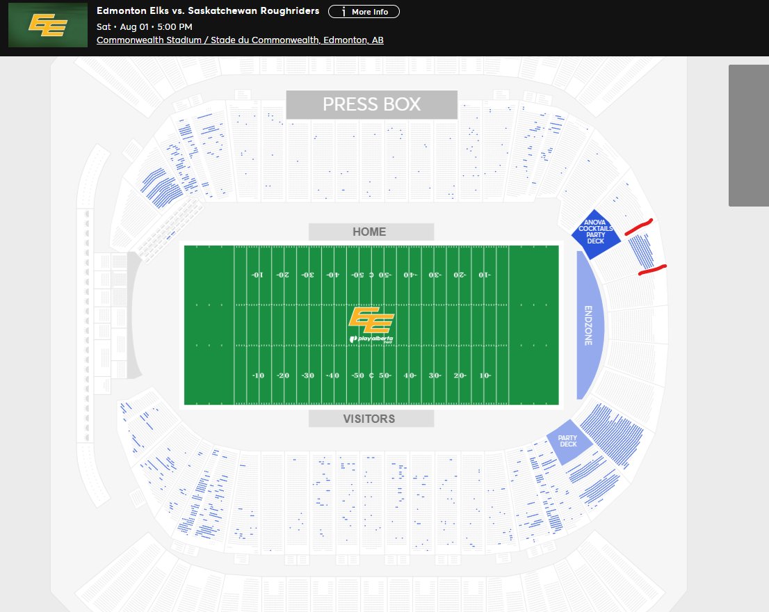 MattYoungCTV's tweet photo. EDMONTON ELKS vs SASK RIDERS
Sat, Aug 1st
Commonwealth Stadium - Edmonton, AB
Seat capacity/setup = 30,920
Tickets sold/distributed = 25,017
Tickets remaining = 5,903
**New section in north endzone opened up today!!
NOTE: Capacity includes other north endzone lower bowl seats, however not sure if those will open up.
@yegsportstalk @TomGazzola @nielsonTSN1260 @LWillson_82 @JohnDHodge @BrittonGray
@mblairYQR @cjones2451 @robvanstone @FarhanLaljiTSN @TSNDaveNaylor #cfl #riders #sask @BCLionsDen @clarkmunroe_ @SteveClarkMedia @bshynk @sportscage @FenderGuy69 @rodpedersen @BallsyUncut