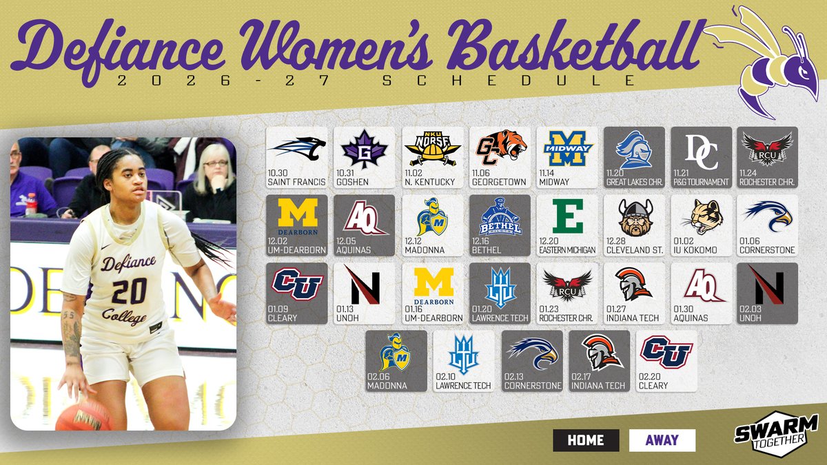 DC_Athletics's tweet photo. 🏀WBB: The schedule has arrived for @DefiCollegeWBB! 

Check out our opponents for the upcoming season ➡️ https://t.co/Ty7hP8u8Eq https://t.co/vkHhpXBbKL