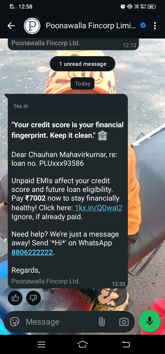 KumarDives50543's tweet photo. @poonawallafinco I am receiving excessive recovery calls &amp; repeated messages throughout the day, causing unnecessary mental stress and harassment.

Despite informing your representatives of my situation, the communication continues.
Kindly intervene &amp; ensure compliance with RBI https://t.co/PESQ8RA4Qp