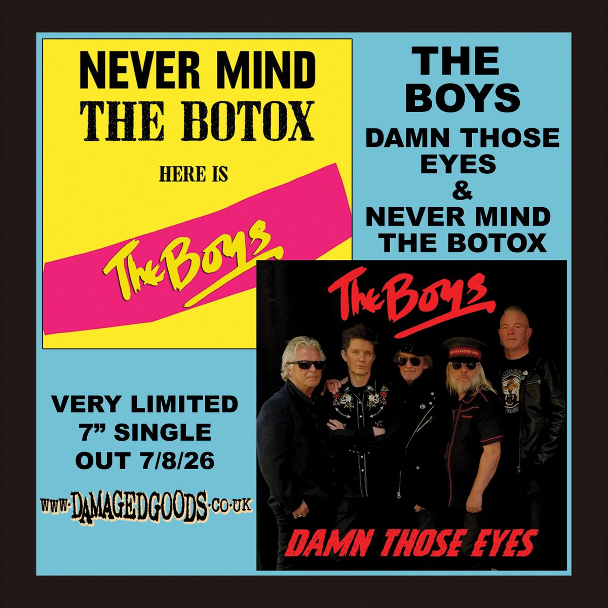 DAMAGEDGOODSREC's tweet photo. OUT NEXT WEEK!

Pre-orders shipping soon for this double A-sided 7" by The Boys!

The band will have copies for sale at Rebellion Festival in Blackpool next week or you can order direct from us here...

https://t.co/rl0kONQsZT https://t.co/8hMjBgNqsZ