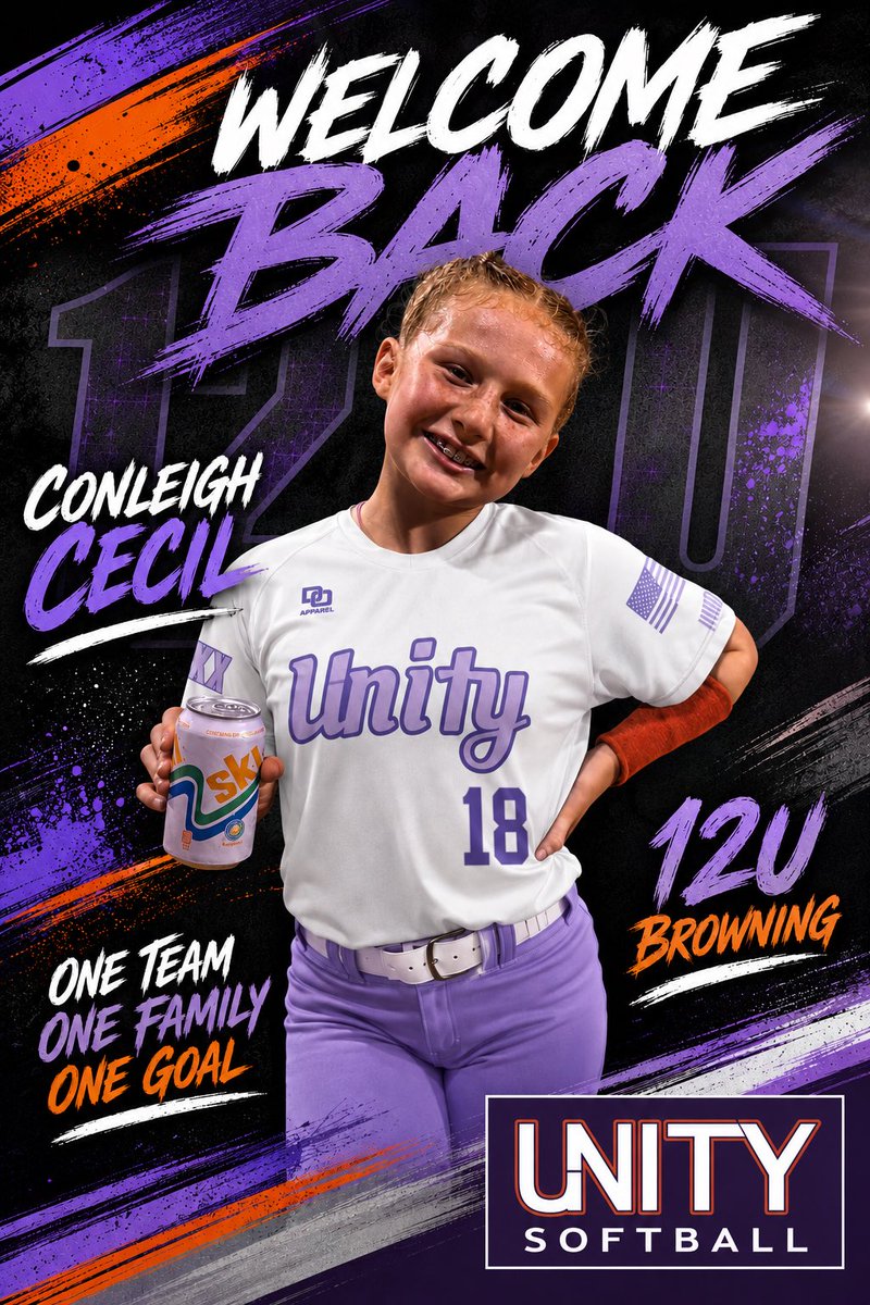 UnityKy2014's tweet photo. Welcome back Conleigh Cecil to Unity Browning 12U. Conleigh is a kid you love having around and will work harder than anyone. She’s a kind hearted kid who loves her teammates and always there to lift them up. Don’t let the smile fool you, she’s a warrior on the dirt. https://t.co/UPadCft2bM