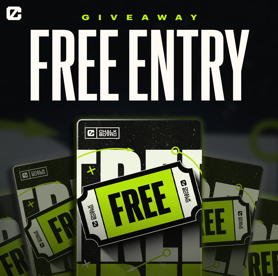 ChalkboardHQ's tweet photo. ALMOST FRIDAY FREEBIES 🫳

Giving away 5 $100 Free Entries today! To enter, just repost &amp; reply with the following:

✅ Your Chalkboard username
☑️ A pic of your MLB slip for today https://t.co/MMyUZWNiuY