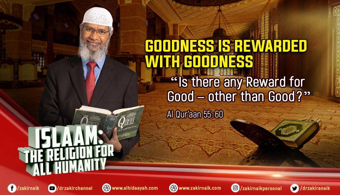 drzakiranaik's tweet photo. Goodness is Rewarded with Goodness

“Is there ant Reward for Good — other than Good?”
Al Qur’an 55:60 https://t.co/6jWIY0H4Rz
