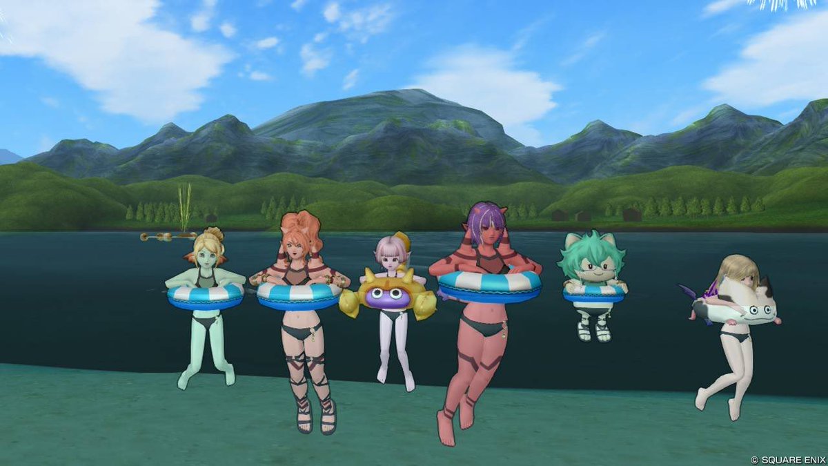 non77_dqx's tweet photo. 浮き輪でぷかぷか〜 https://t.co/EWOitls0As