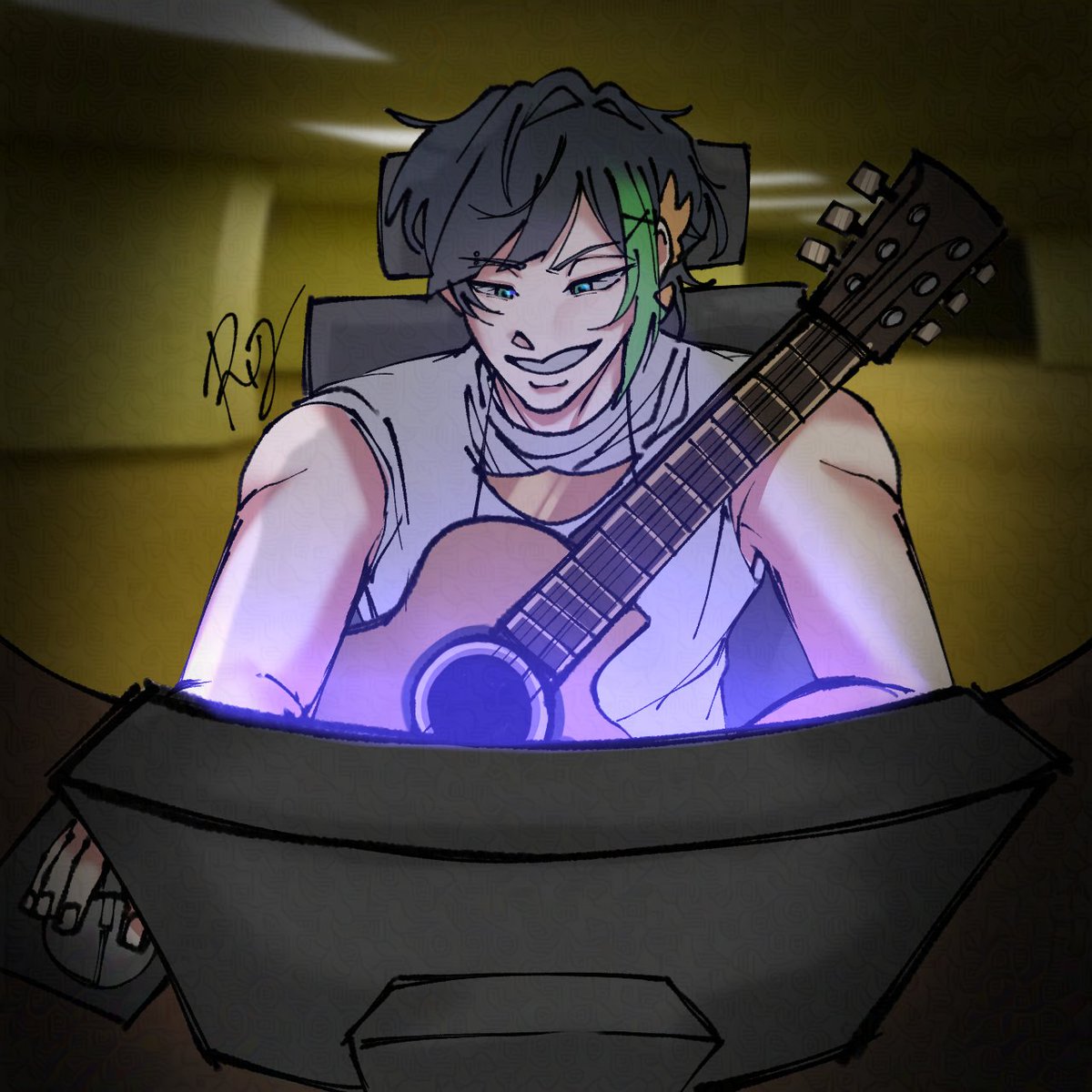 birubayaa's tweet photo. bro be genjreng 'em at the backroom🎸🎵
#YudiArtsbun https://t.co/EVlXhbXo3D