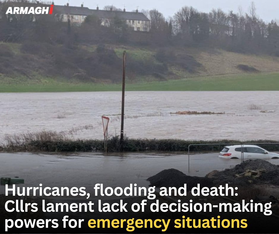 ArmaghI's tweet photo. 'Say there was a hurricane went through and decimated the place and council need to make decisions, we have to go to the press and put an ad in for a meeting in three days's time? To me I just think that is bizarre'. https://t.co/f8SJMWGQUS https://t.co/rlvNva1sHE