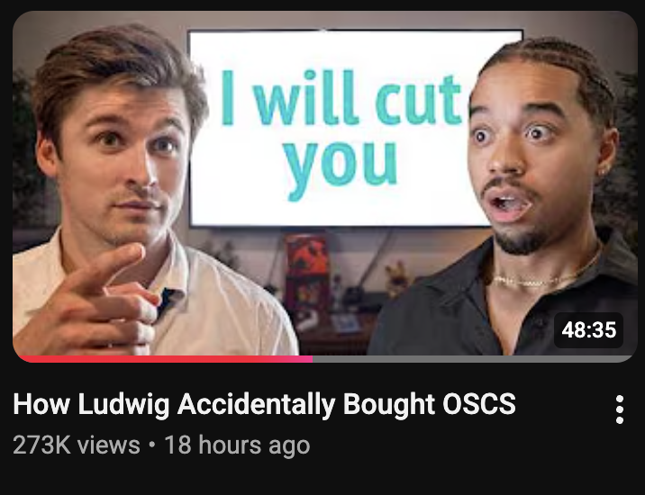 _Strucid's tweet photo. Second most viewed OSCS video 👀 https://t.co/2FheyDSvWz