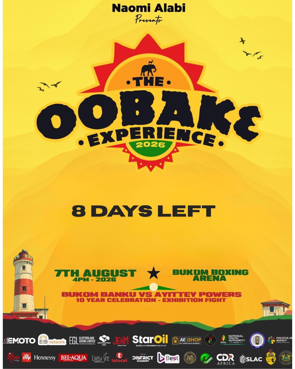 kwesi_winfred1's tweet photo. It’s that time of the clock again. Homowo “Oobak3” experience. Happening on the 7th of August. No, you can’t miss this for a reason. Be there! Your fav @DBLACKGH @BardManTinny and @gasmillawins would be there. Other surprise artist are pulling up in their number. Homowo Fest you can’t forget.🔥🔥👌
