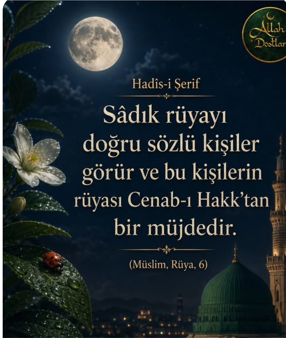 Ozde_Biriz's tweet photo. Sadık rüyayı doğru sözlü kişiler görür. https://t.co/hOrjzOPKHw